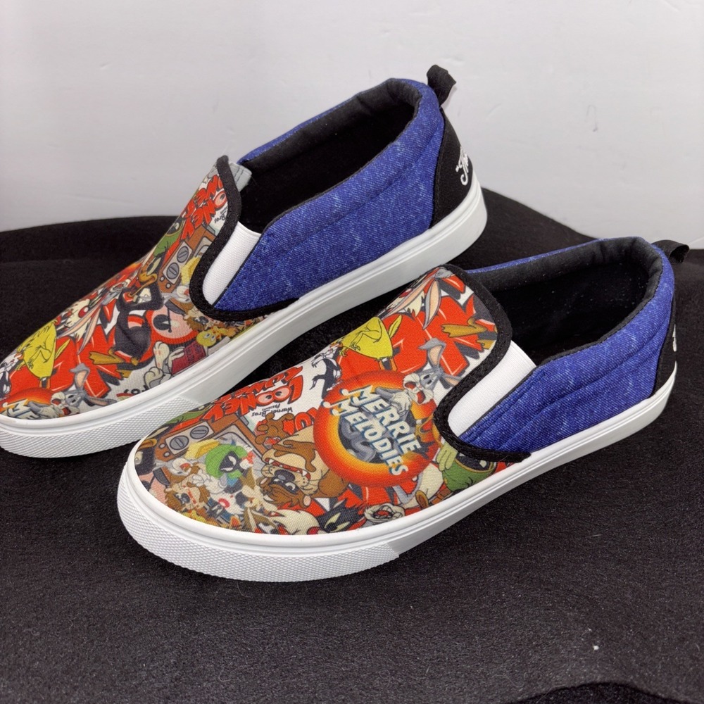 Warner Brother Looney Tunes Merrie Melodies Cartoon Slip-On Shoe‎ Men's 10.5 EUC